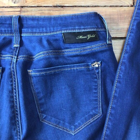 MAVI gold Adriana ankle mid rise super skinny blue stretchy jeans size 25 ladies - Picture 4 of 12